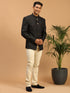 Men's Black Four Pockets Jodhpuri